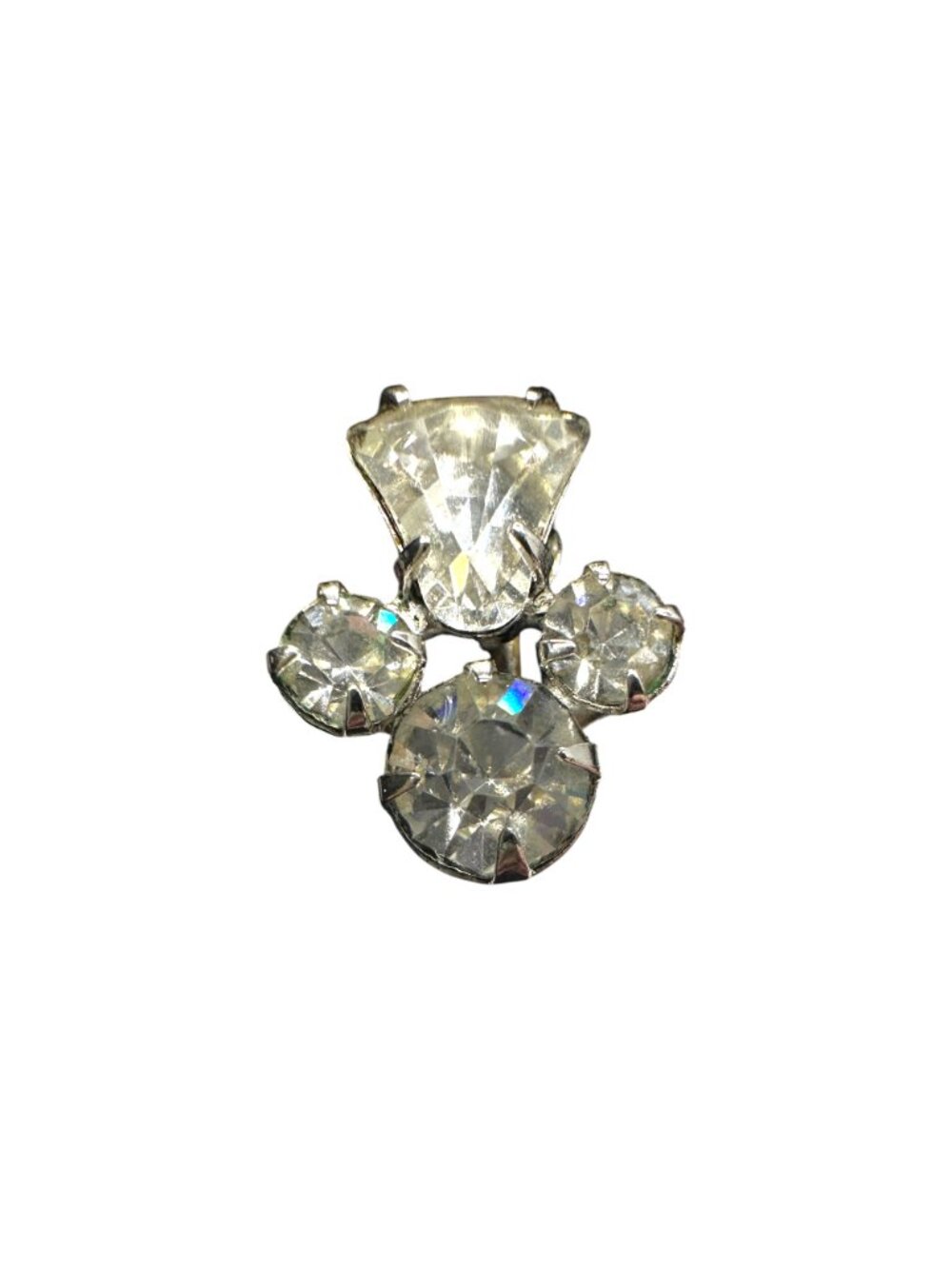 Crystal Rhinestone Screwback Earrings - Picture 4 of 4